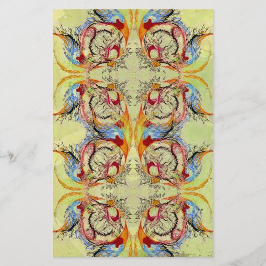 Fantastisch Abstract plakboekpapier Bleek groen Briefpapier (Voorkant)