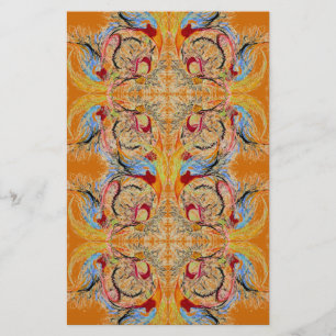 Fantastisch Abstract plakboekpapier Oranje Briefpapier