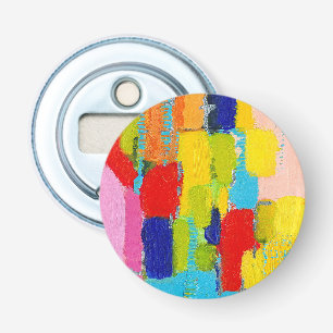Fantastisch Abstract schilderen door Kris Taylor Button Flesopener