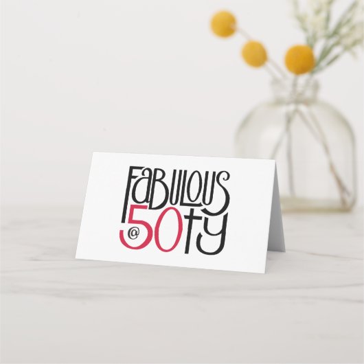 Fantastisch bij 50 rode gevouwen plaatskaarten (Voorkant)