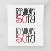 Fantastisch bij 50 rode gevouwen plaatskaarten (Binnenkant ongevouwen)