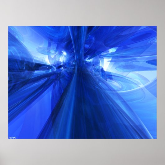 Fantastisch blauw poster (Voorkant)