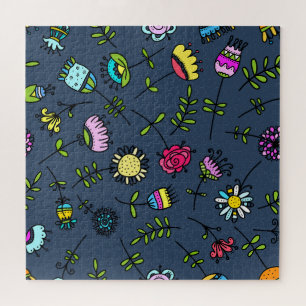 Fantastisch Bloempatroon Kunstontwerp Legpuzzel