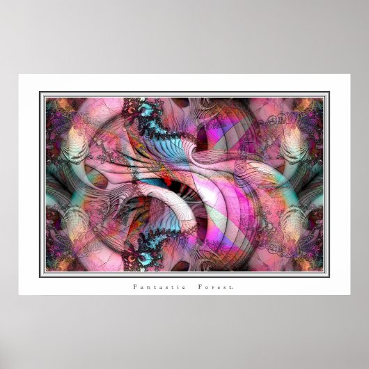 Fantastisch bos. poster (Voorkant)