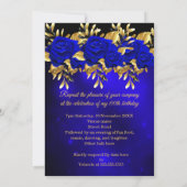 Fantastisch Brontday Blue Roos Gold Kaart (Achterkant)