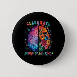 Fantastisch denken van allerlei soorten geestelijk ronde button 5,7 cm