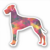 Fantastisch dieptemetrisch patroon Silhouette Mult Sticker (Voorkant)