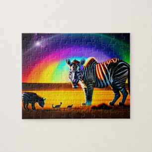 Fantastisch Dier Zebra Tijger Legpuzzel