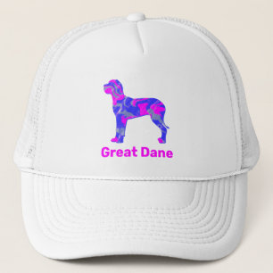 Fantastisch dog Silhouette Hot Pink & Blue Trucker Pet