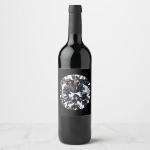 Fantastisch Elegant Diamond Gem-Afbeelding Wijn Etiket