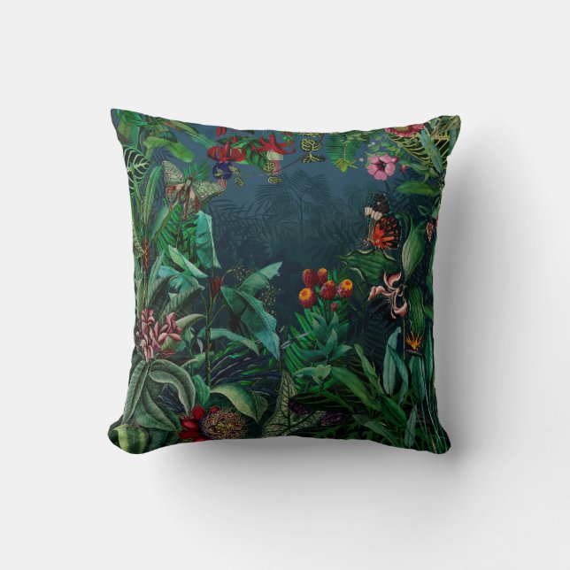 Fantastisch Fabulous Midnight Rainforest Kussen (Voorkant)