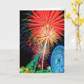 Fantastisch Fireworks-Wenskaart Kaart (Gele Bloem)