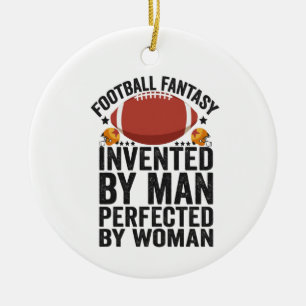 Fantastisch Football, geinventariseerd door Mannen Keramisch Ornament