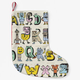 Fantastisch Funny Alphabet. Wacky Doodle Letters D Kleine Kerstsok