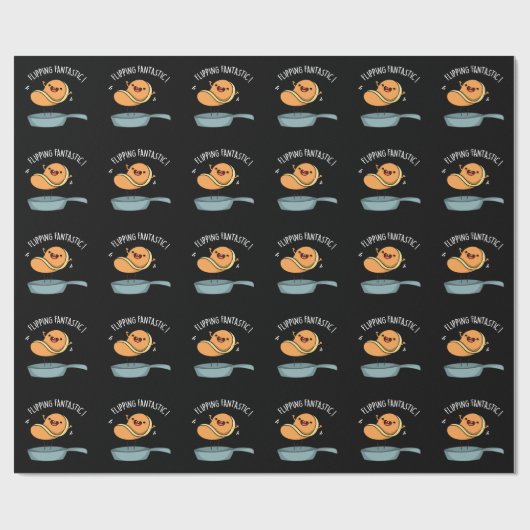 Fantastisch Funny Pancake Pun Dark BG Cadeaupapier (Vlak)