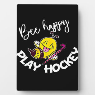 Fantastisch gejuich voor het spelen Hockey Bee Gif Fotoplaat