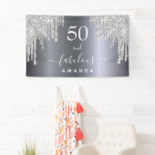 Fantastisch glitterzilver spandoek (Insitu)