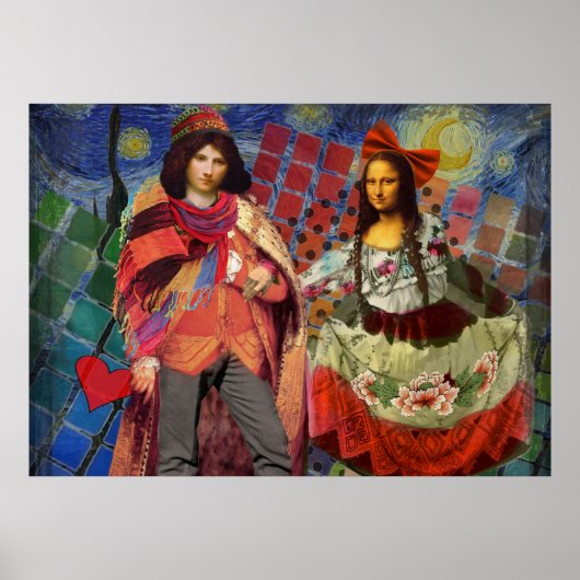 Fantastisch grappig Mona Lisa stel whimsical Poster (Voorkant)