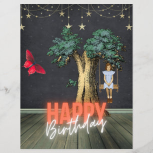 Fantastisch Happy Birthday Surreal, gewijzigd kuns
