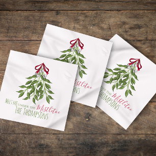 Fantastisch kerstkerst Elegant Natuur Naam Servet
