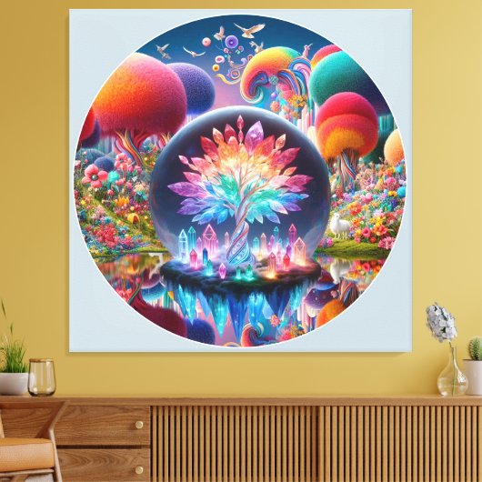 Fantastisch landschap canvas afdruk (Insitu (Woonkamer))