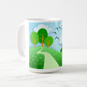 Fantastisch landschap, mok (Voorkant links)