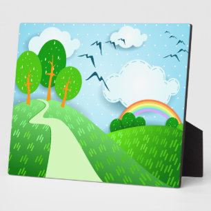 Fantastisch landschap, plaque fotoplaat