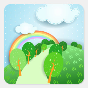 Fantastisch landschap, sticker