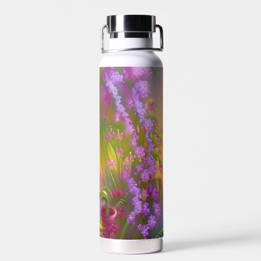 Fantastisch landschap, tropisch en droomachtig waterfles (Achterkant)