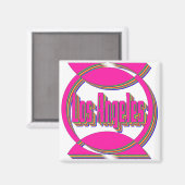 Fantastisch Los Angeles 3 Magnet Magneet (Voorkant / Achterkant)