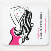 Fantastisch meisje met golvend haar Hairstyling-me Muismat (Voorkant)