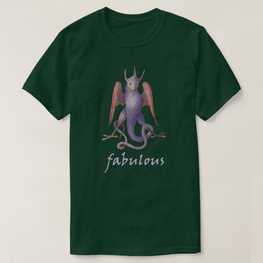 Fantastisch Middeleeuws Manuscript Creature T-shir T-shirt (Design voorkant)
