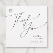 Fantastisch minimalistisch script Dank u voor labe Bedankjes Labels (Voorkant)