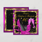 Fantastisch, modern roze zwart goud kaart (Voorkant / Achterkant)