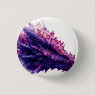 Fantastisch mystieke Amethist Kristallen Draak Bee Ronde Button 3,2 Cm