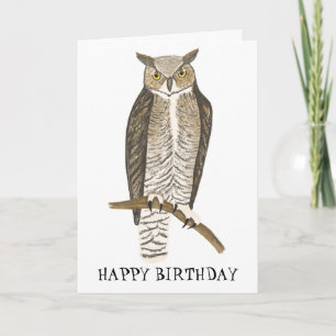 Fantastisch OWL BIRTHDAY CUSTOM Kaart
