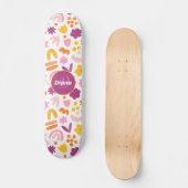 Fantastisch patroon Gepersonaliseerd monogram skat Skateboard (Voorkant)