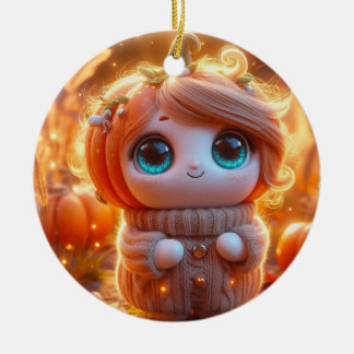 Fantastisch pompoen Kind Keramisch Ornament