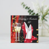 Fantastisch Rode Gouden Moderne Dag Kaart (Staand voorkant)