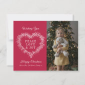 Fantastisch roodbruine hartfoto Kerstmis (Voorkant)