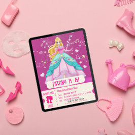 Fantastisch, roze pop verjaardagsfeestje kaart