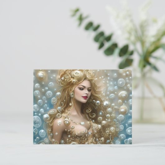 Fantastisch schilderen van een sensueel Vrouw onde Briefkaart (Staand voorkant)