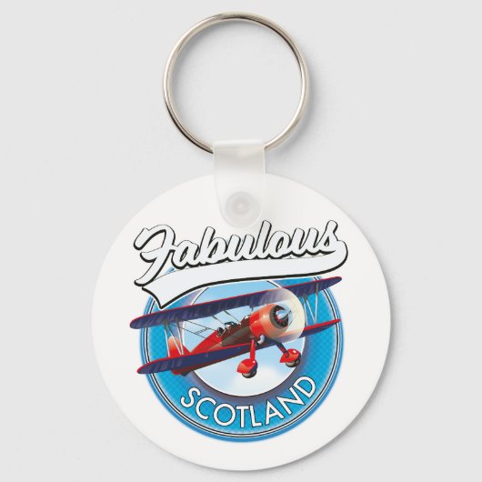 Fantastisch Schotse retro-achtige patch Sleutelhanger (Voorkant)