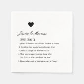 Fantastisch script, leuk feit, bruiloft servet (Voorkant)