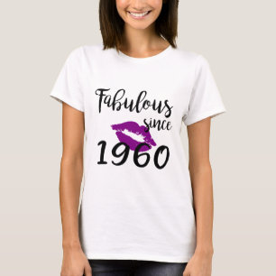 Fantastisch sinds 1960 Glam Kiss Birthday Women Li T-shirt