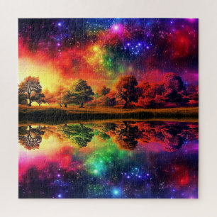 Fantastisch Surrealistisch Kleurig Landschap Legpuzzel