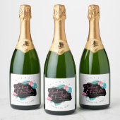 Fantastisch V2 ID930 Flamingo Bachelorette Sparkling Wijnetiket (Flessen)
