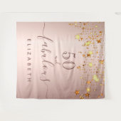 Fantastisch verjaardagscluster roos goudsterren el wandkleed (Voorkant (horizontaal))