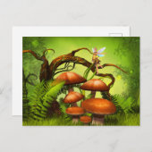 Fantastisch wereldbos, grote paddenstoelen en vrij briefkaart (Voorkant / Achterkant)