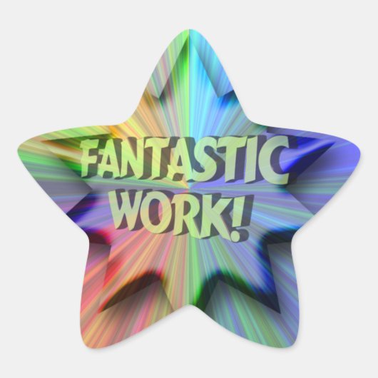 Fantastisch werk Star Sticker (Voorkant)